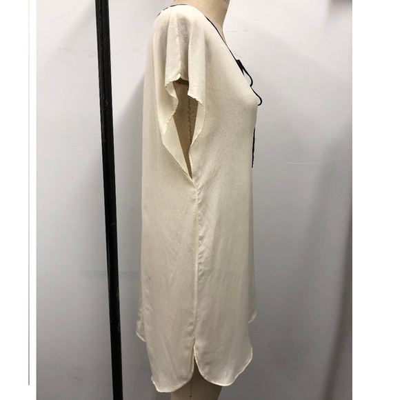 100% silk caftan beach coverup - Picture 3 of 4